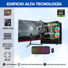 TORRE GAMER/ AMD RYZEN 5-5600GT 3.6 GHz./  SSD 512GB M,2 PCIE/ RAM DDR4 16GB RGB/ RTX 3050 OP 6G/ MONITOR JANUS IPS 24