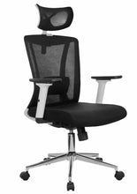 SILLA PONCE MARCO BLANCO BALLA NEGRA BASE CROMO CABECERO 003-1450