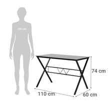 MESA XJH-16-233-B ESCRITORIO VIDRIO NEGRO 294276